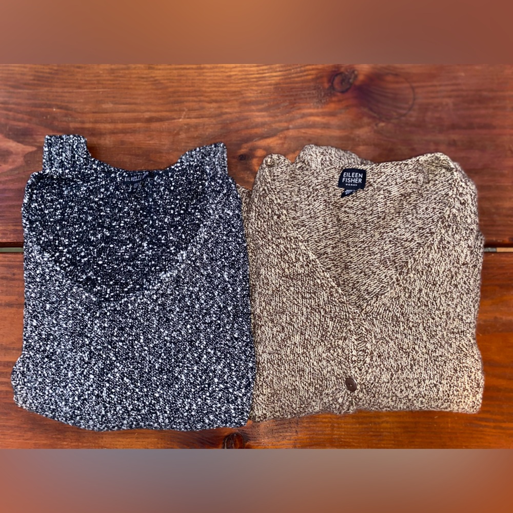 Eileen Fisher Woman Cotton Sweaters- both size 3x